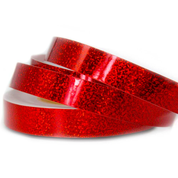 Sequin Tape Fluorescent Red