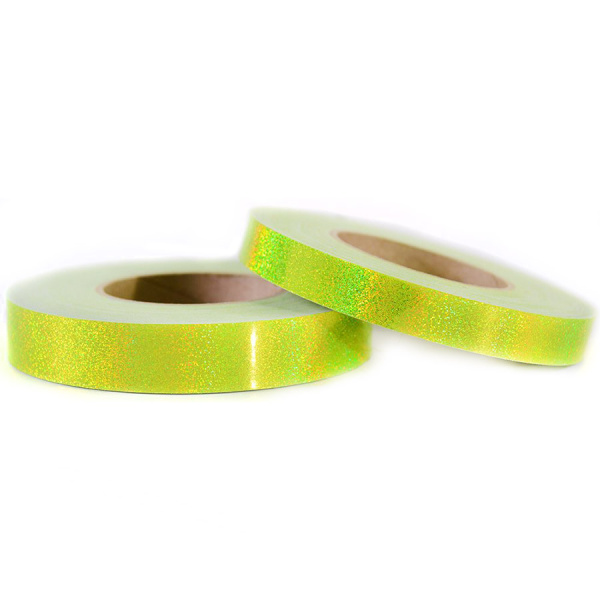 Fluorescent Yellow Hologlitter Tape