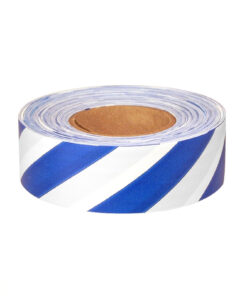 Flagging Tape 1 3/16 inches x 100 yds - Stripes Blue & White
