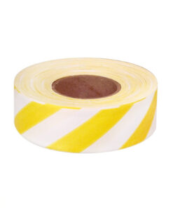 Flagging Tape 1 3/16 inches x 100 yds - Stripes Yellow & White