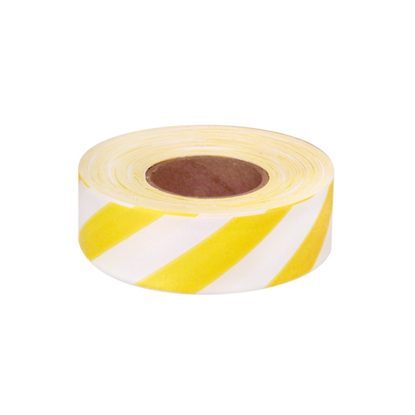 Flagging Tape 1 3/16 inches x 100 yds - Stripes Yellow & White